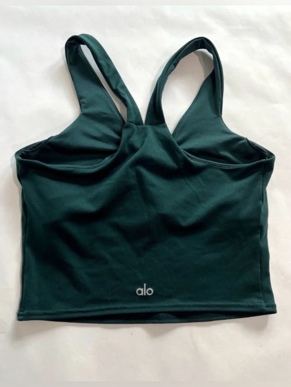 ALO Airbrush Real Bra Tank | Midnight Green Size Medium